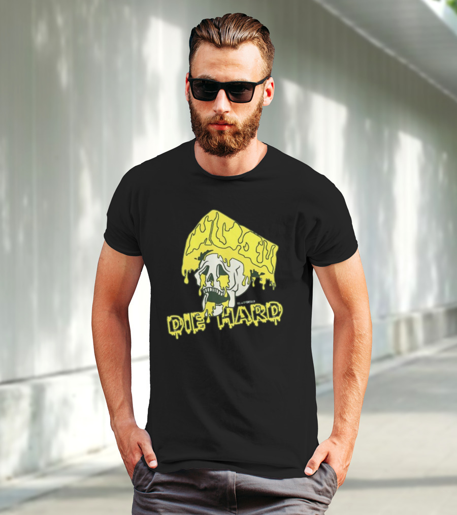 Die Hard Cheesehead Melting Skull T-Shirt