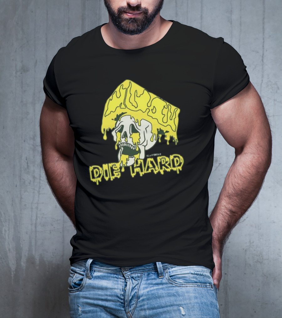 Die Hard Cheesehead Melting Skull T-Shirt