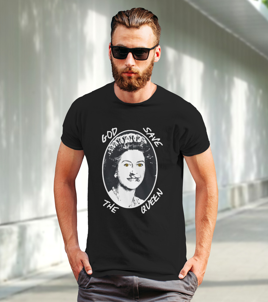 Ken Carson Wearing God Save The Queen Punk Swastika Eyes T-Shirt