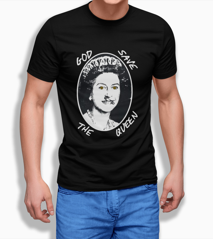 Ken Carson Wearing God Save The Queen Punk Swastika Eyes T-Shirt