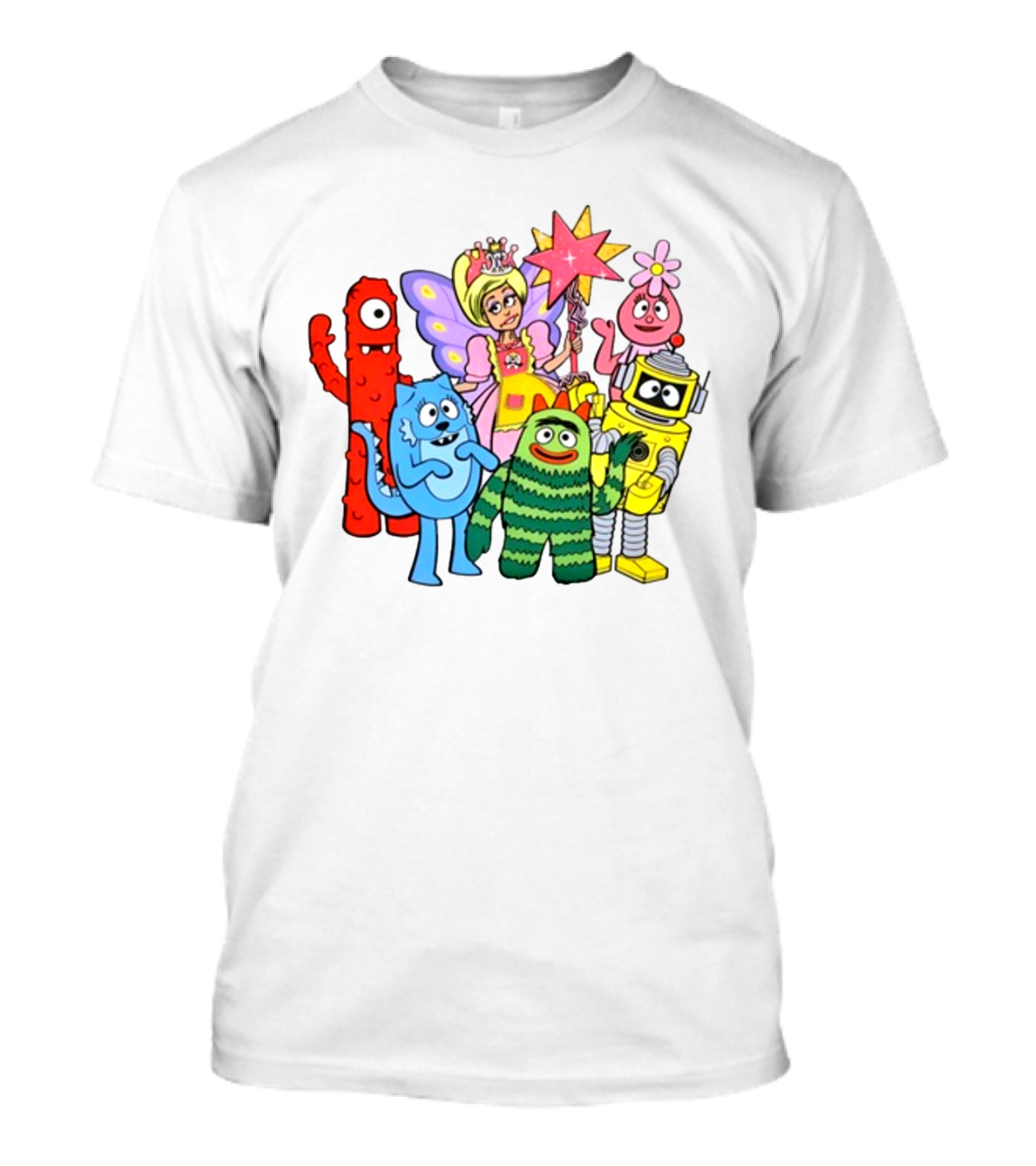 Yogabbagabba Amy Sedaris Yo Gabba Gabba Characters With Princess Star Fairy T-Shirt