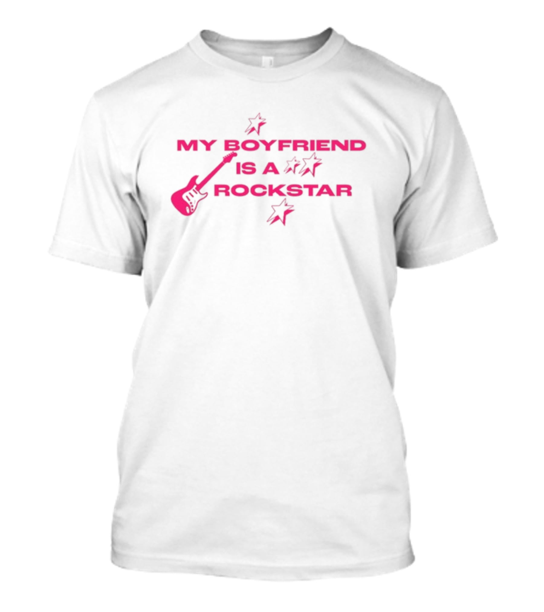 My Boyfriend Is A Rockstar Guitar Stars T-Shirt