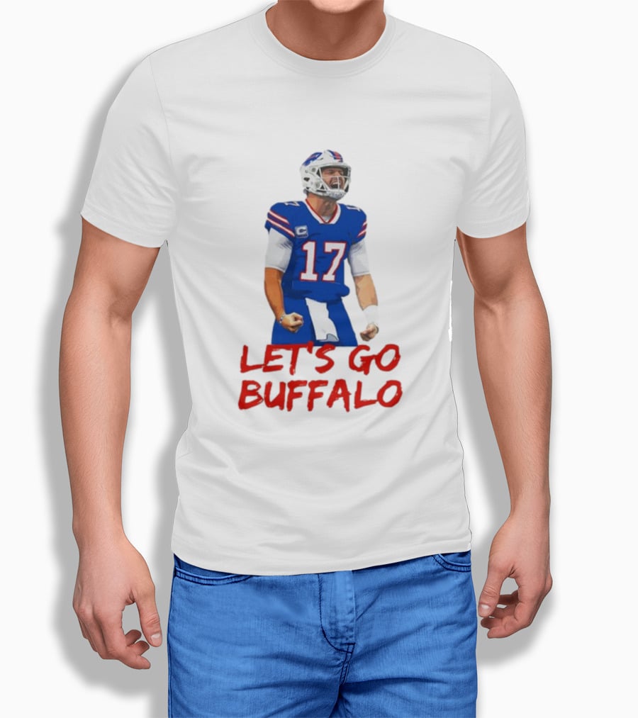 VictoryShirtsStore Josh Allen 17 Let's Go Buffalo Football Player T-Shirt