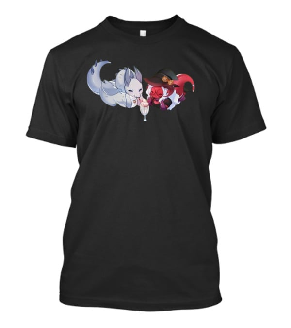 Tieflingmelissa Dragon Love Milkshake Sharing T-Shirt