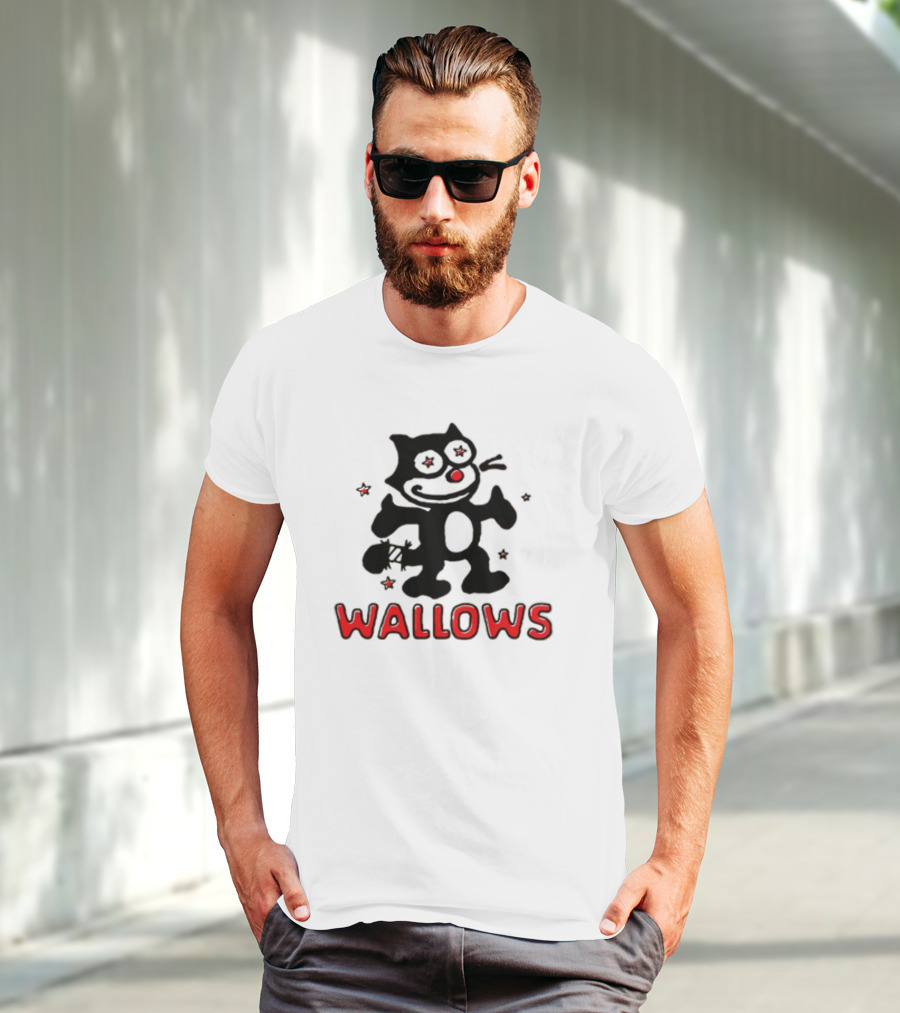Wallows Toon Cat Starry-Eyed Cartoon Character T-Shirt