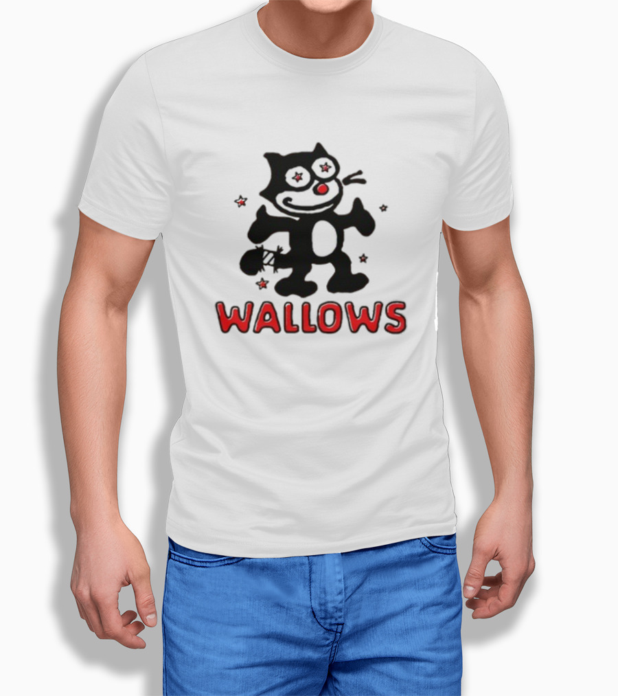 Wallows Toon Cat Starry-Eyed Cartoon Character T-Shirt