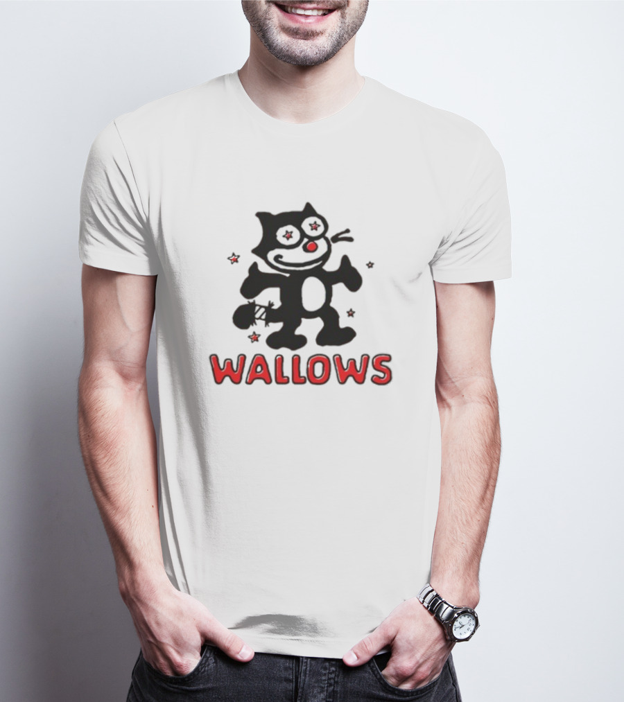 Wallows Toon Cat Starry-Eyed Cartoon Character T-Shirt