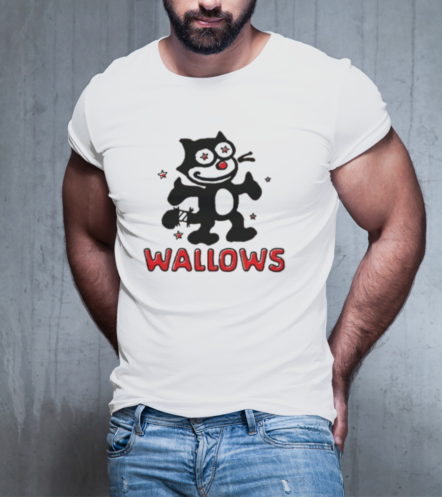 Wallows Toon Cat Starry-Eyed Cartoon Character T-Shirt