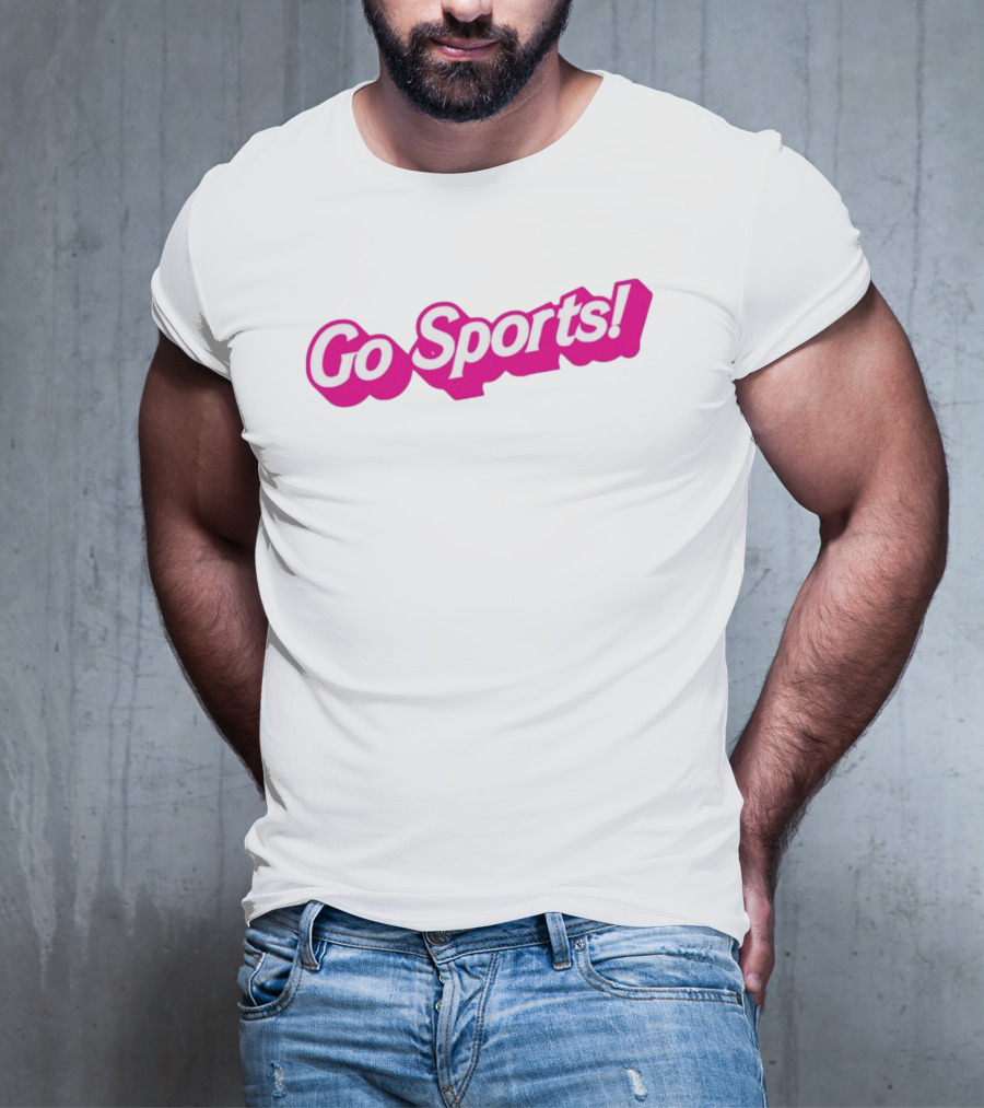 Go Sports Barbie Logo Style Text Playful Pink T-Shirt