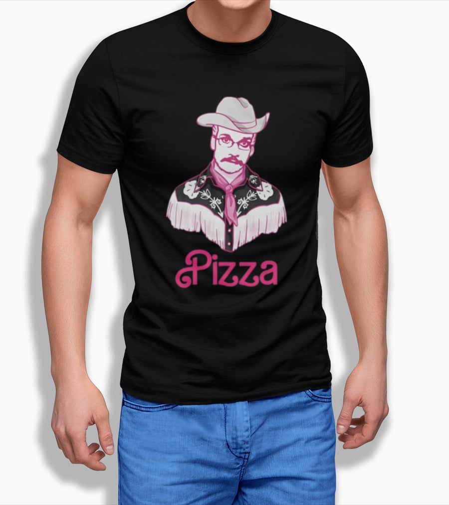 John Pizza Cowboy With Pink Fringe T-Shirt