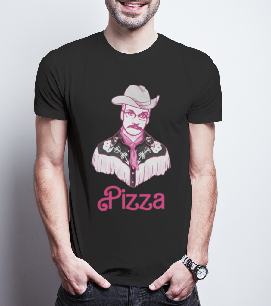 John Pizza Cowboy With Pink Fringe T-Shirt