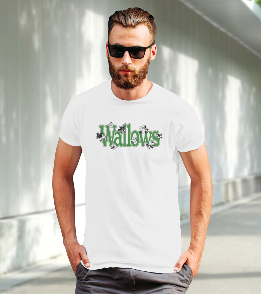 Wallows Green Floral Logo Wallowsmusic T-Shirt