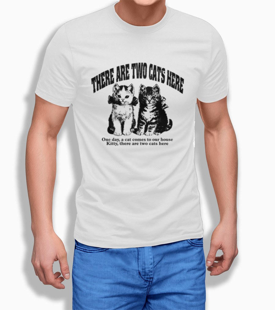 There Are Two Cats Here One Day Kitty Comes To Our House T-Shirt