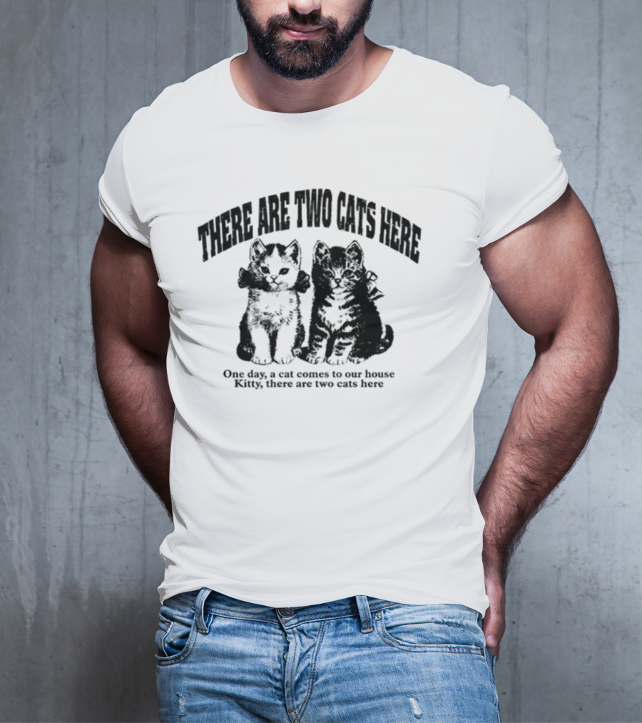 There Are Two Cats Here One Day Kitty Comes To Our House T-Shirt