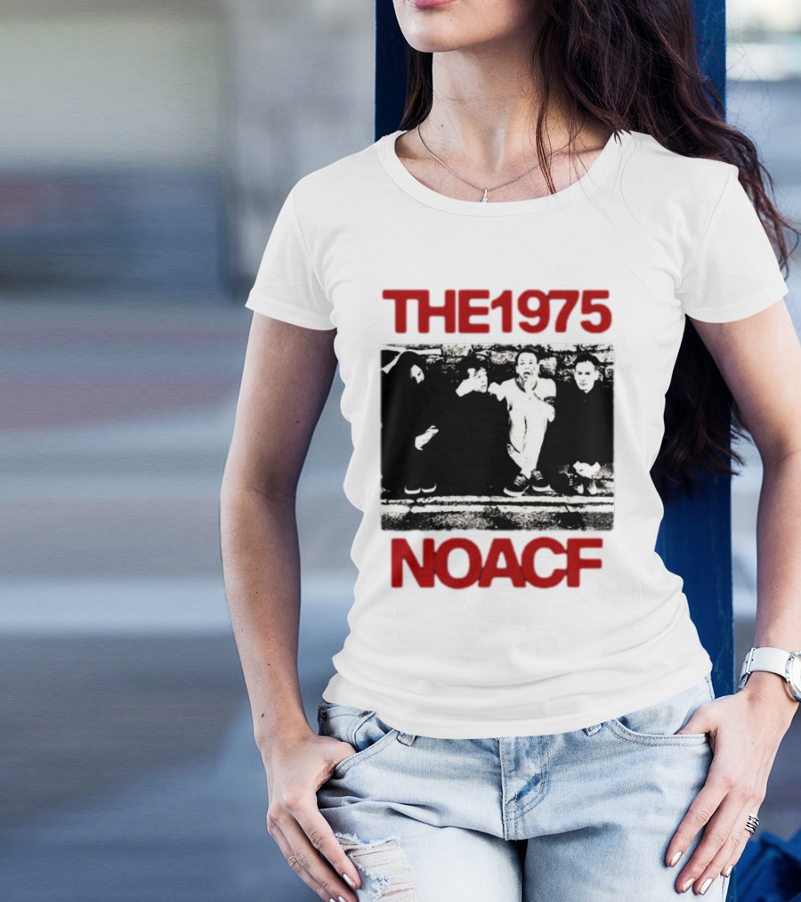 The 1975 NOACF Photo Black And White Group Image T-Shirt