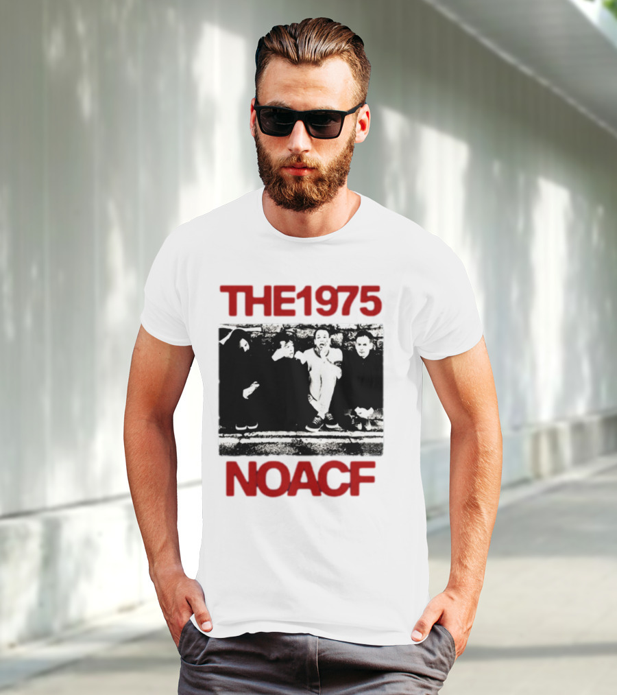 The 1975 NOACF Photo Black And White Group Image T-Shirt