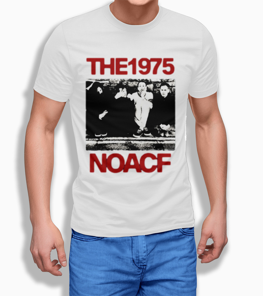 The 1975 NOACF Photo Black And White Group Image T-Shirt