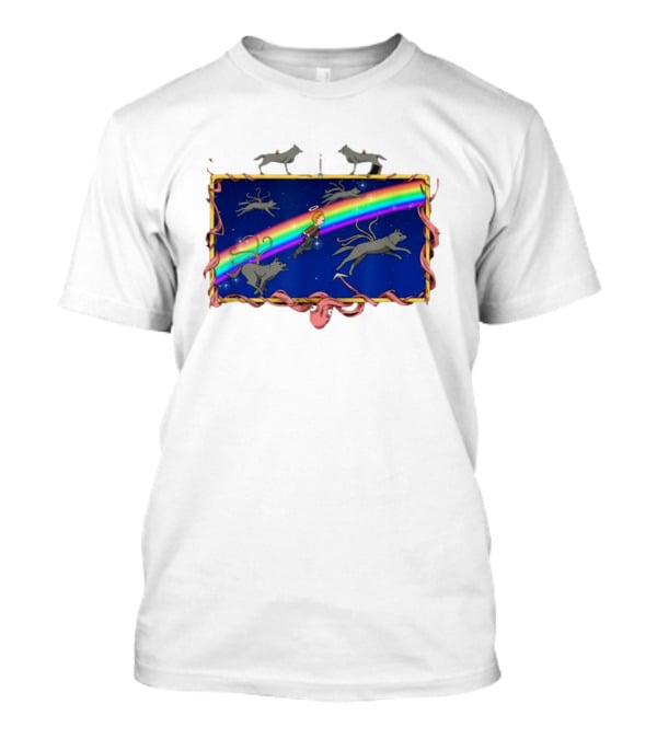 Capcom Resident Evil 4 The Masterpiece Theater I'm Tired Rainbow Flying Dogs T-Shirt