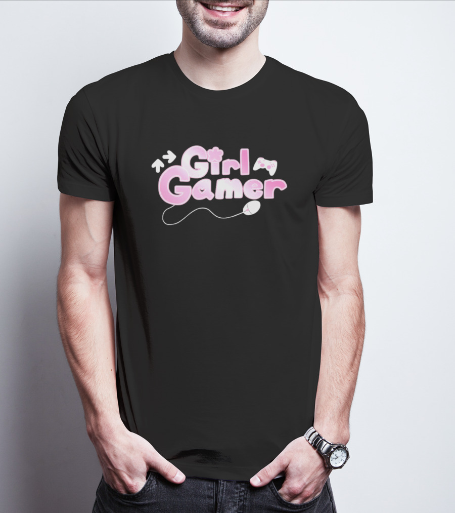 Girl Gamer Arrows Console Controller Mouse T-Shirt