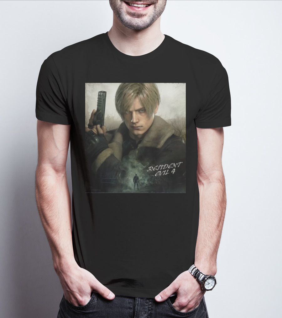 Resident Evil 4 Leon Kennedy Heroic Stance T-Shirt