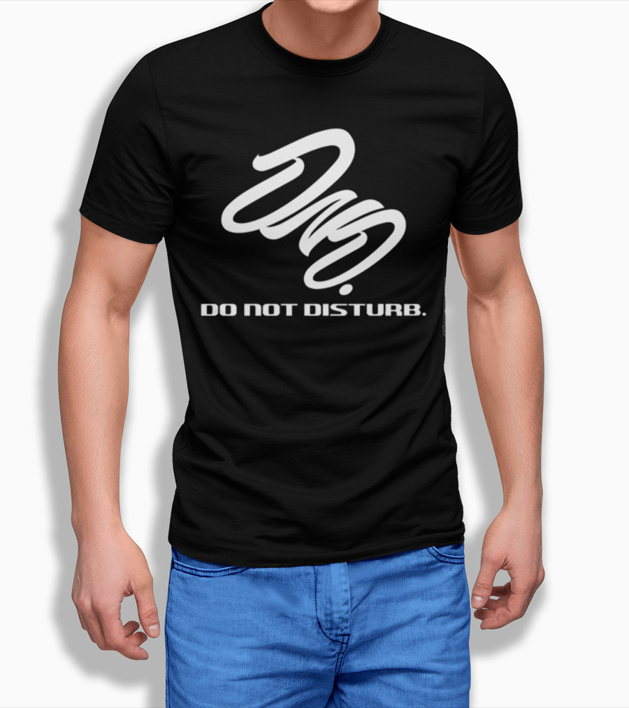 Dnd Do Not Disturb Iconic Font White Swirl T-Shirt