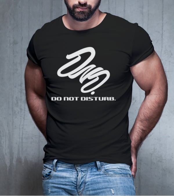 Dnd Do Not Disturb Iconic Font White Swirl T-Shirt