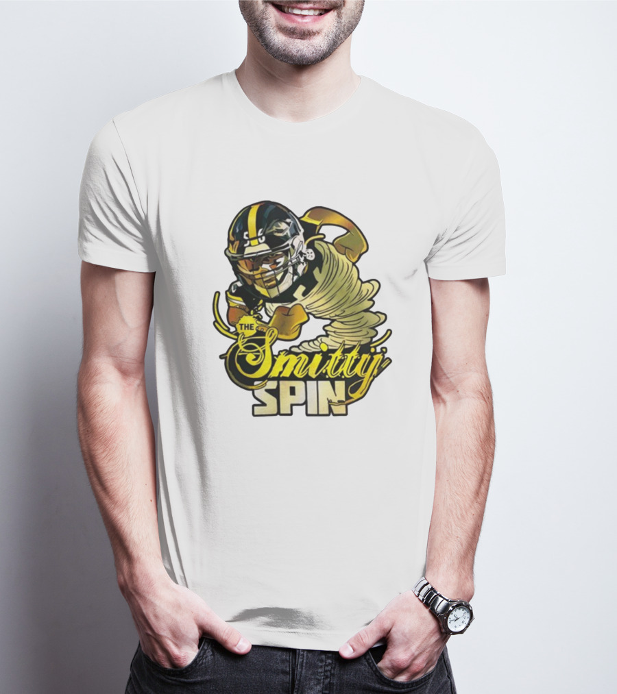 The Smitty Spin Football Player Iconic Action T-Shirt