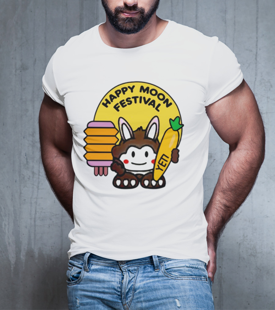 Rockstar Games Happy Moon Festival Yeti Lantern Rabbit T-Shirt