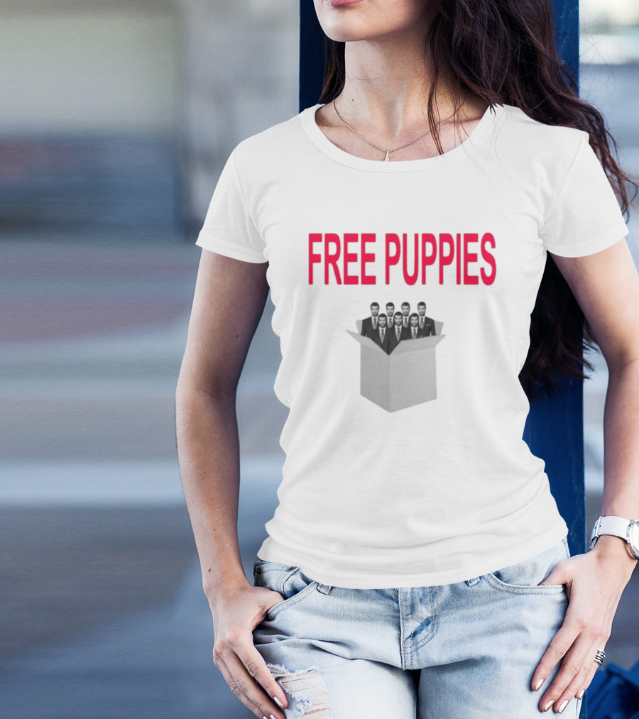 Free Puppies Men In Box T-Shirt