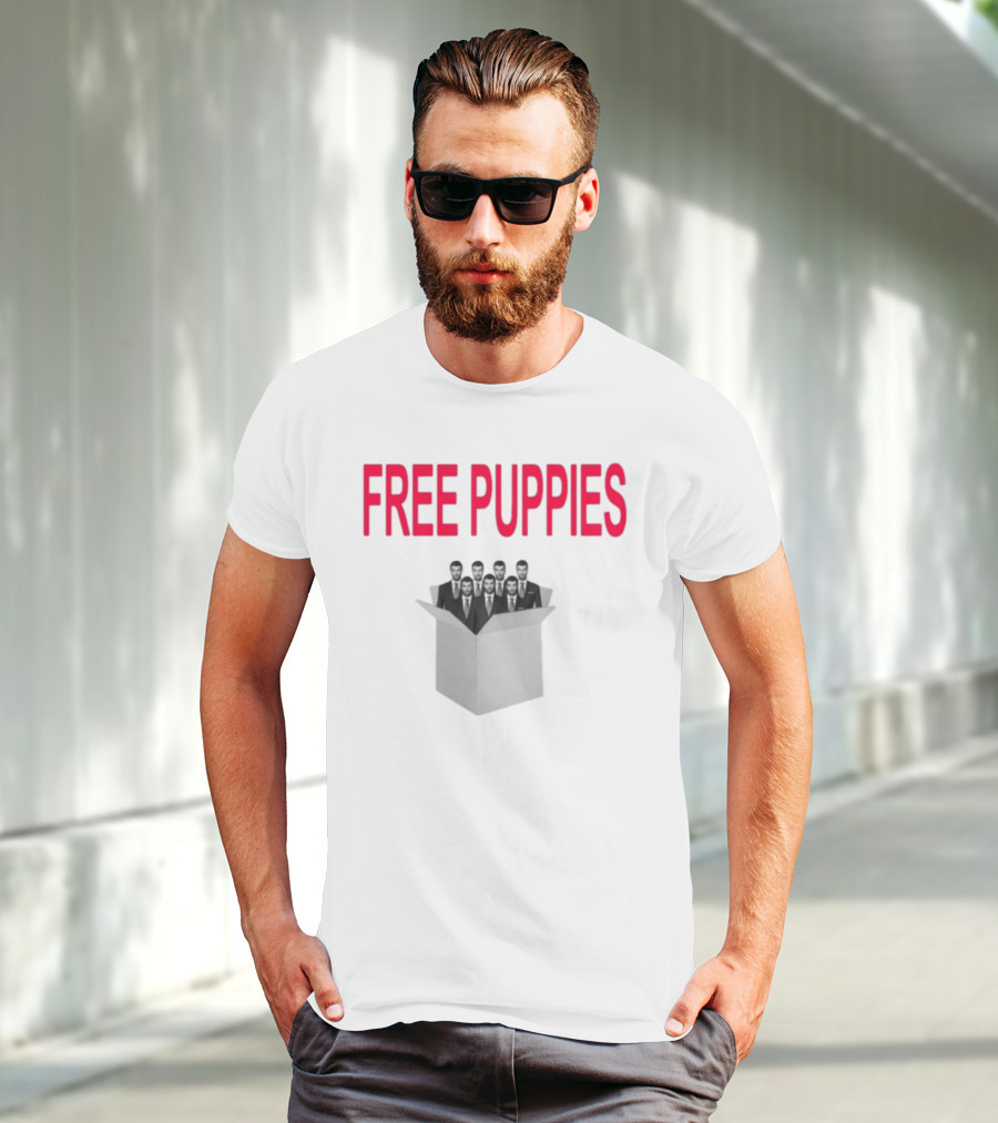 Free Puppies Men In Box T-Shirt