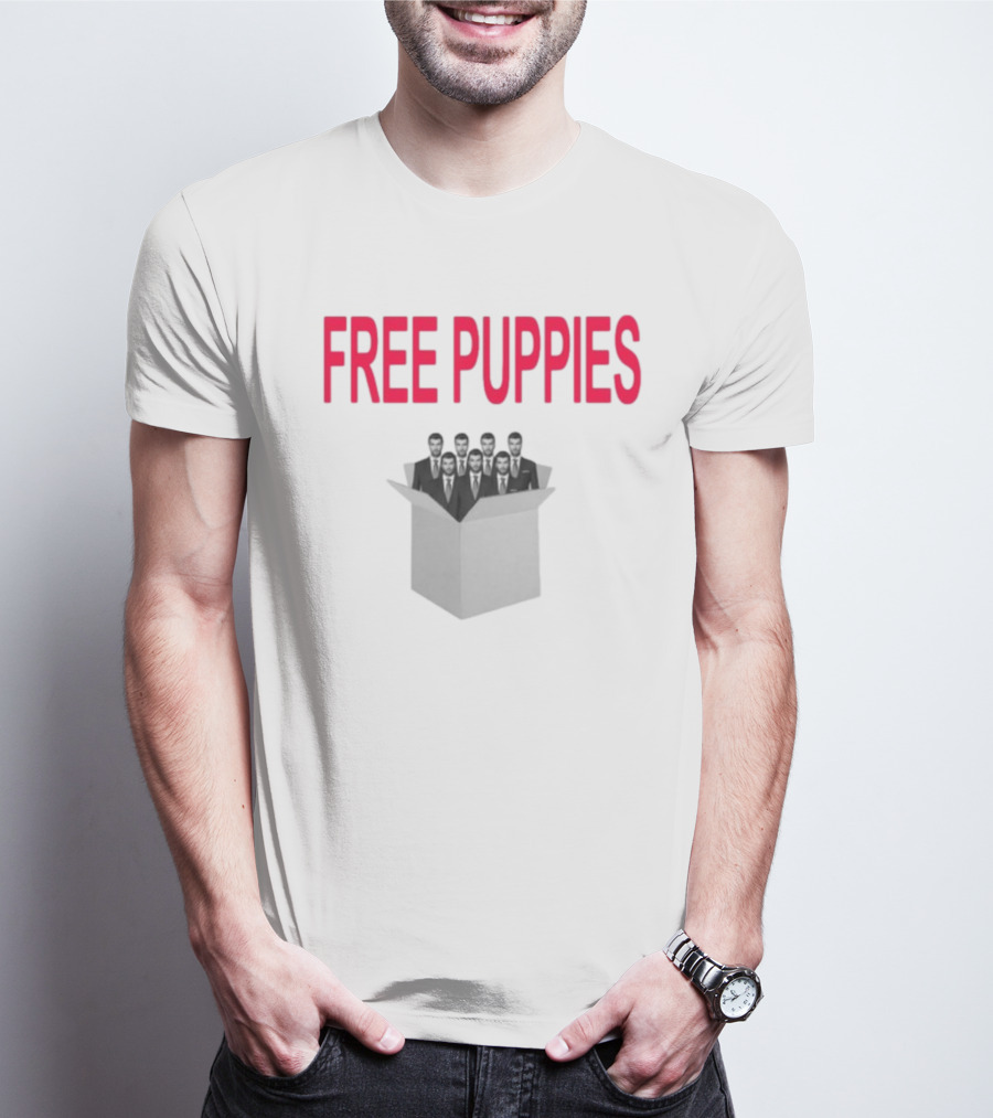Free Puppies Men In Box T-Shirt