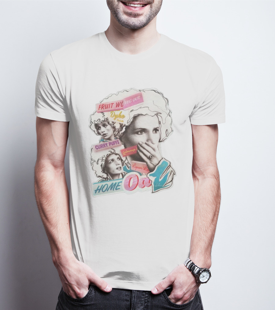 Homeoa Nordacious Fruit Wo Veg Out Dyke Curry Puffs Cubanoas Liquor Land T-Shirt