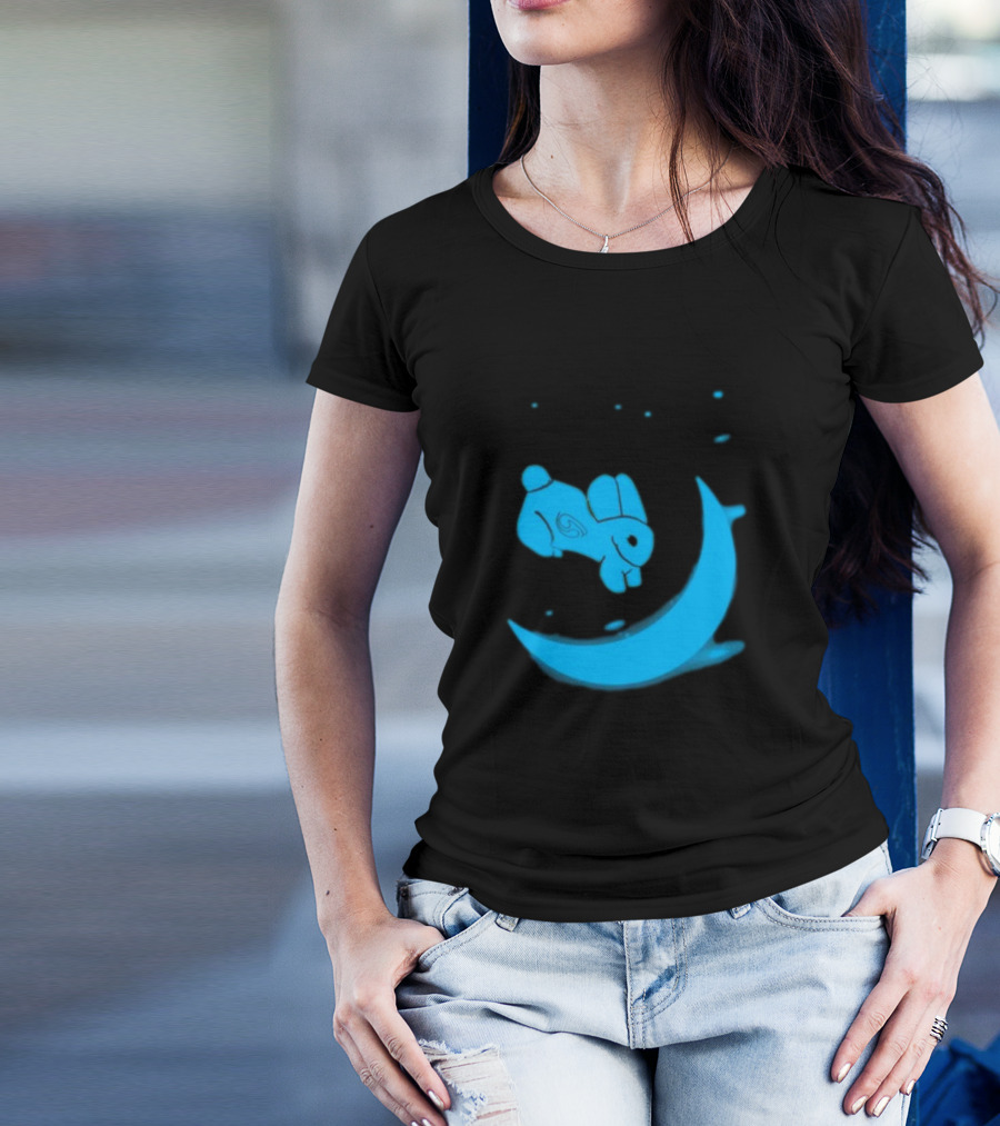 Rawpaw Jade Rabbit Moon Journey By Reghan Clark T-Shirt