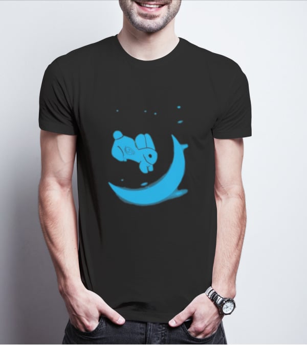 Rawpaw Jade Rabbit Moon Journey By Reghan Clark T-Shirt