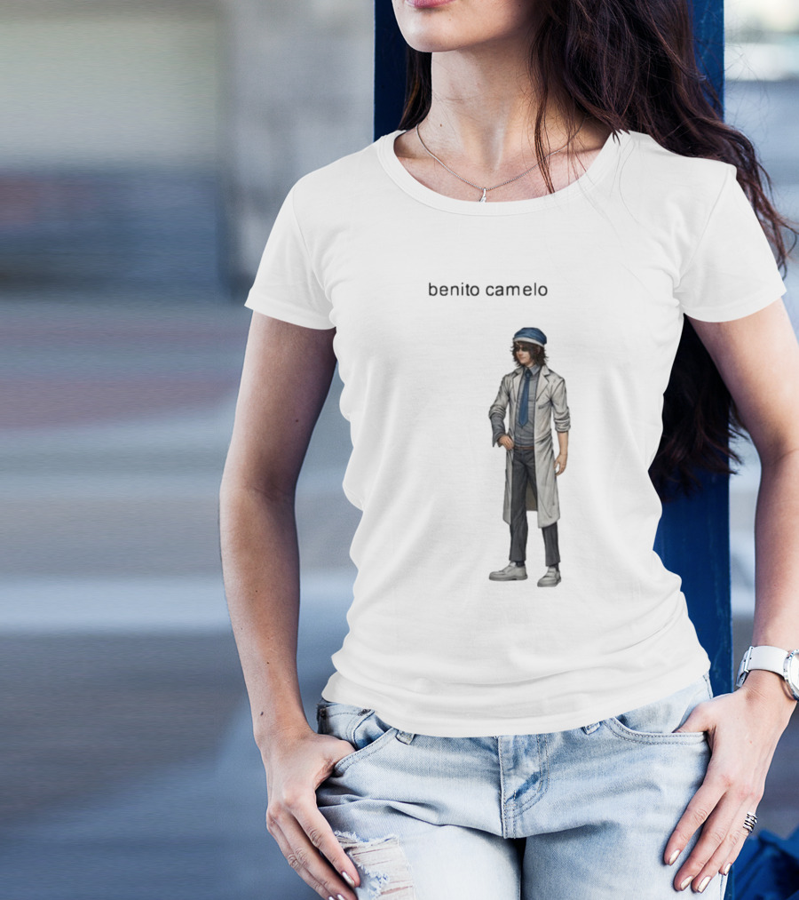 Sempre Benito Camelo Character In White Coat And Blue Hat T-Shirt