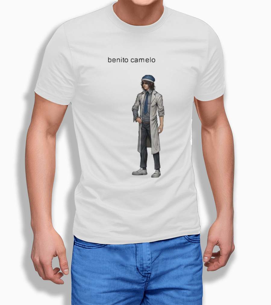 Sempre Benito Camelo Character In White Coat And Blue Hat T-Shirt