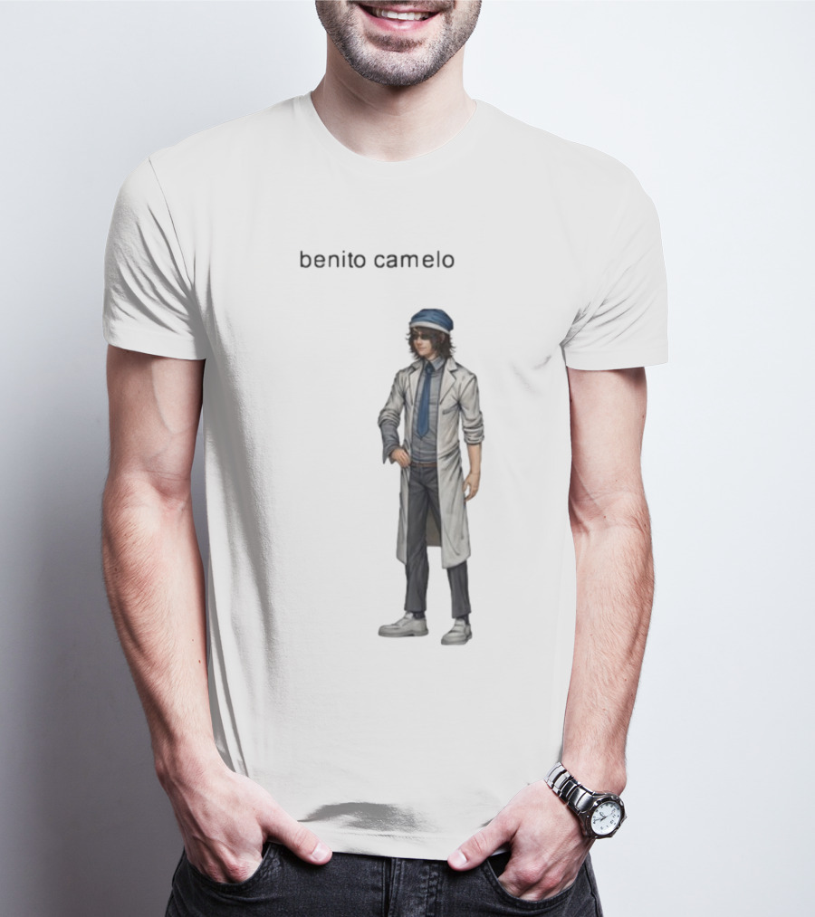 Sempre Benito Camelo Character In White Coat And Blue Hat T-Shirt