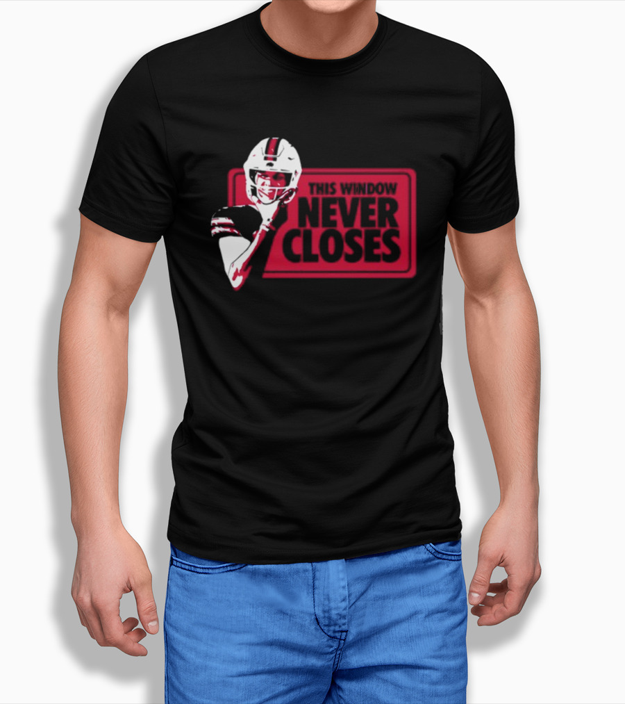 This Window Never Closes Football Player T-Shirt