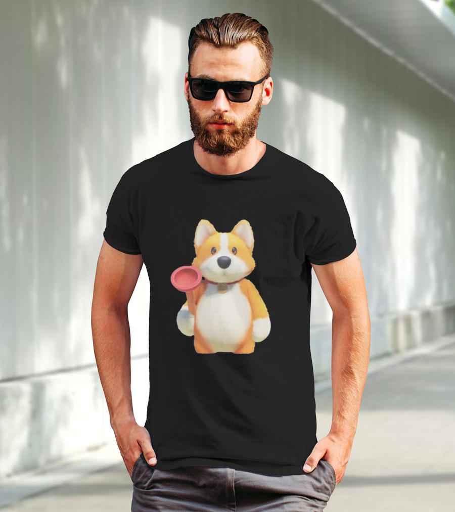Xbox Gear Party Animals Corgi Figure With Plunger Animation T-Shirt