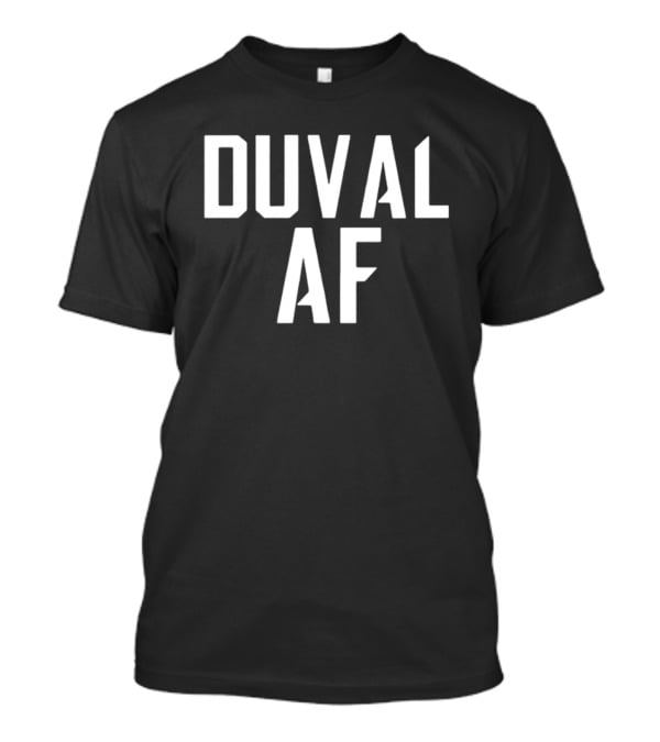 DUVAL AF Black White Bold Letters T-Shirt