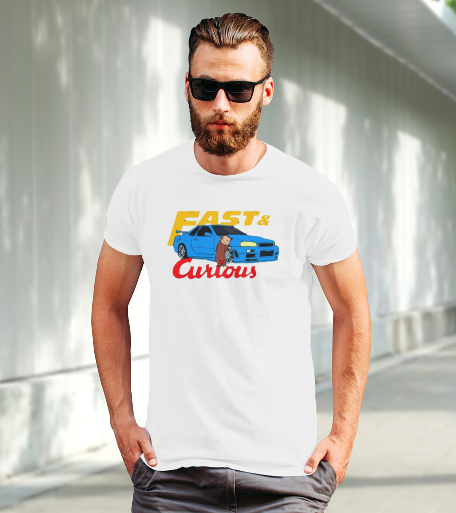 Fast And Curious Car Adventure With Curious Monkey T-Shirt