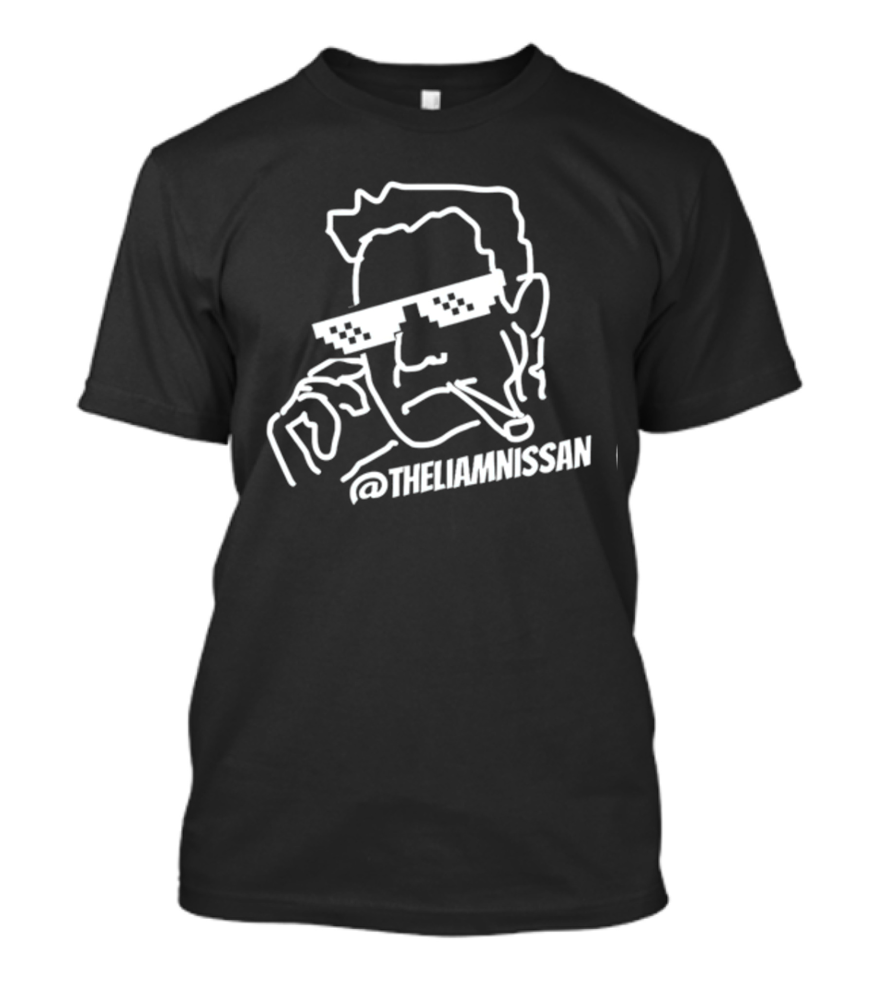Liam Nissan Meme Sunglasses Smoking @TheLiamNissan T-Shirt