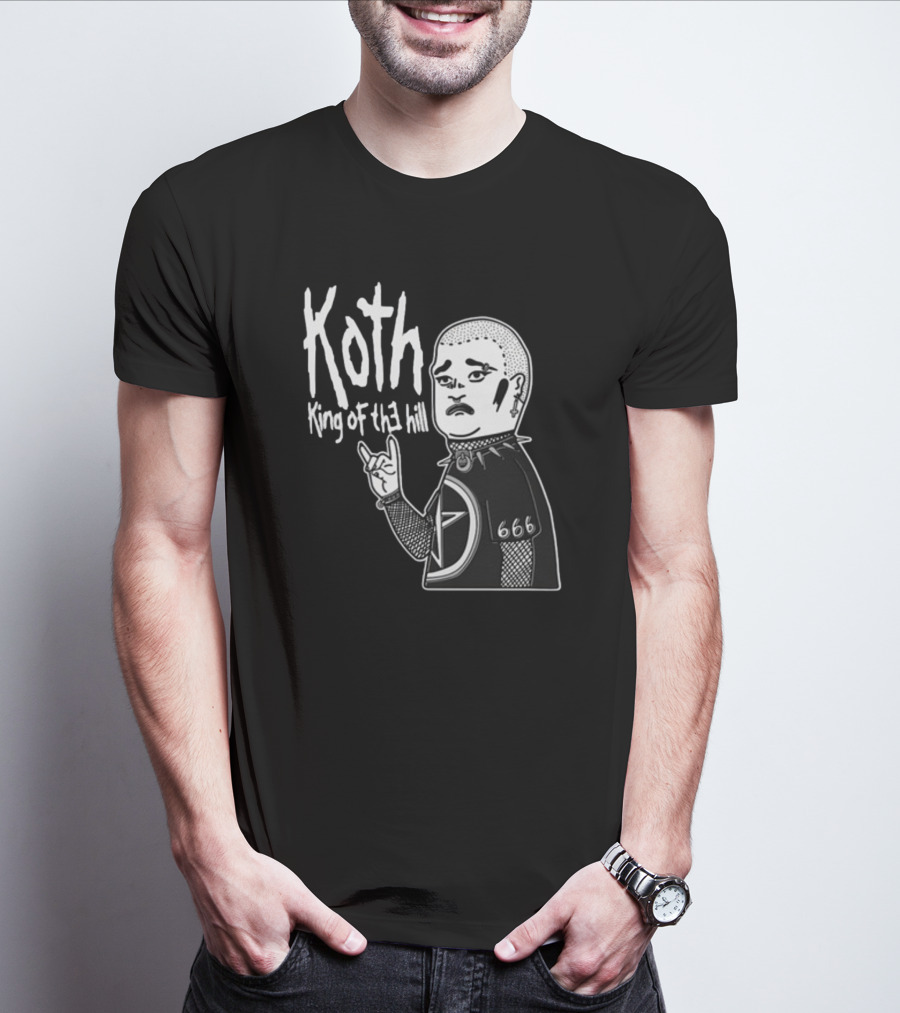Koth King Of The Hill Punk Character 666 Devil Horns T-Shirt
