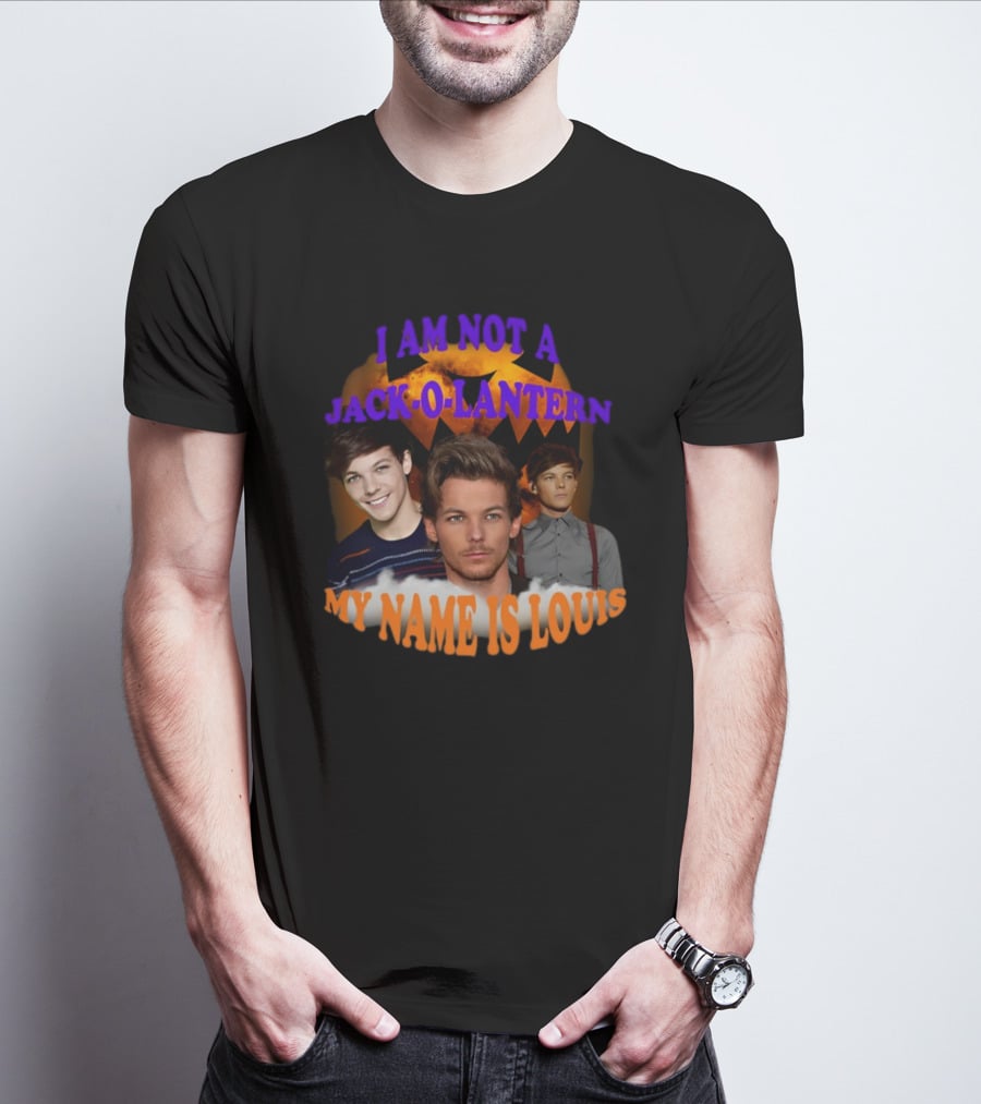 Sadstreet I Am Not A Jack-O-Lantern My Name Is Louis Pumpkin Faces T-Shirt