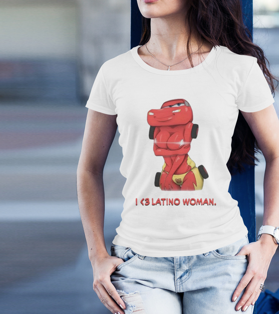 I Love Latino Woman Lightning McQueen T-Shirt