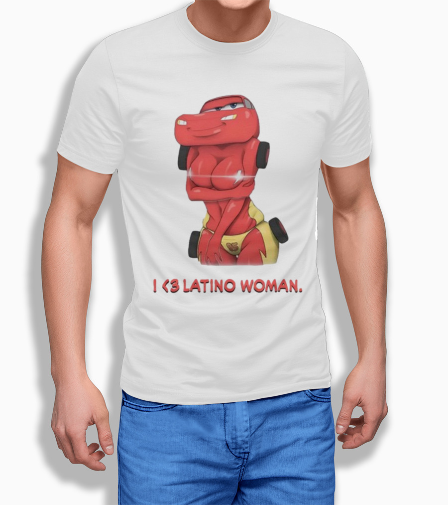 I Love Latino Woman Lightning McQueen T-Shirt