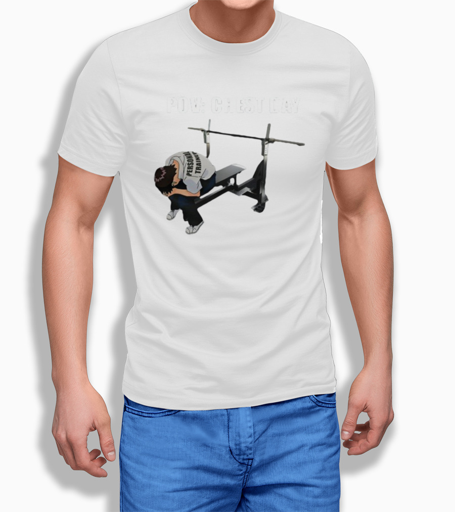 POV Chest Day Personal Trainer Bench Press Moment T-Shirt