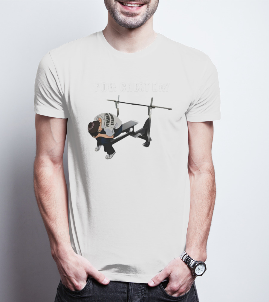 POV Chest Day Personal Trainer Bench Press Moment T-Shirt