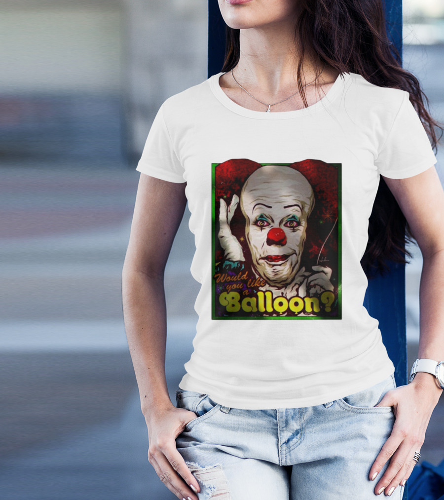 Would You Like A Balloon Clown Face Art By Nordacious T-Shirt