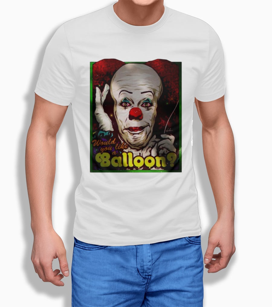 Would You Like A Balloon Clown Face Art By Nordacious T-Shirt
